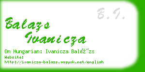 balazs ivanicza business card